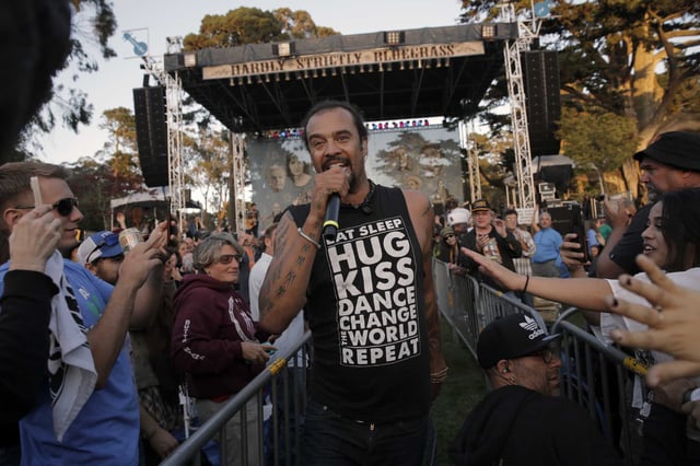 Michael Franti performs at the Hardly Strictly Bluegrass in Golden Gate Park on Oct. 2, 2015, in San Francisco. The Bay Area musician has canceled his upcoming tour with Spearhead as accusations of sexual abuse continue to build.