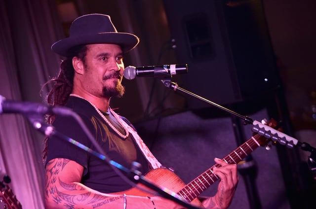 Musician Michael Franti performs during the #Culinary Kickoff at Brennan's Restaurant on Feb. 2, 2017, in Houston, Texas.
