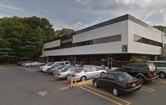 A car crashed into the Montefiore Medical Group Urgent Care in Yonkers around 9:30 a.m. Tuesday. (Google)