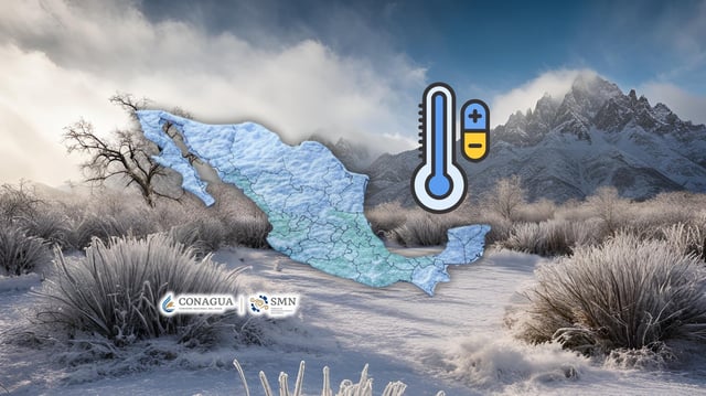 Frente frío congelará México.