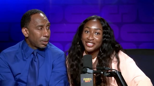 Stephen A. Smith and daughter.