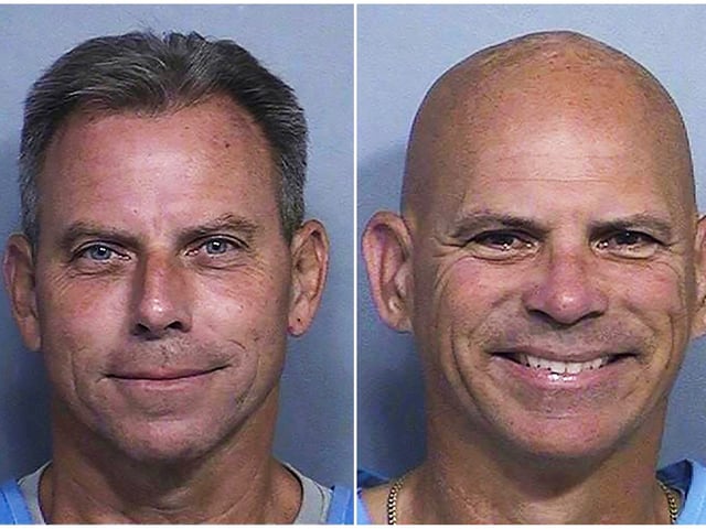 FILE - This combination of two booking photos provided by the California Department of Corrections shows Erik Menendez, left, and Lyle Menendez. (California Dept. of Corrections via AP, File)
