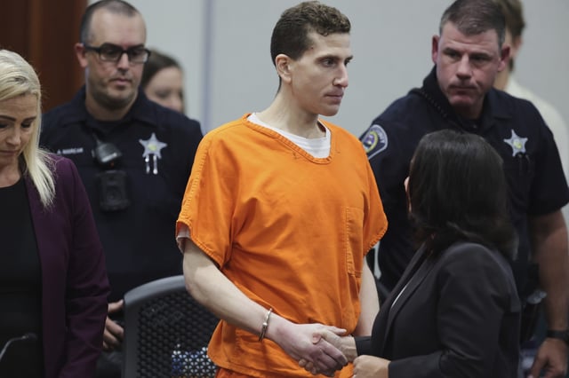 Bryan Kohberger is seen in the Ada County Courthouse after his sentencing hearing, Wednesday, July 23, 2025, in Boise, Idaho, for brutally stabbing four University of Idaho students to death nearly three years ago.