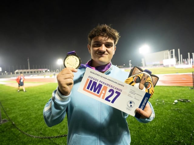 Arrieguez heredó el título de campeón panamericano junior de Nazareno Sasia, ganador del oro en Cali 2021. Foto Prensa COA