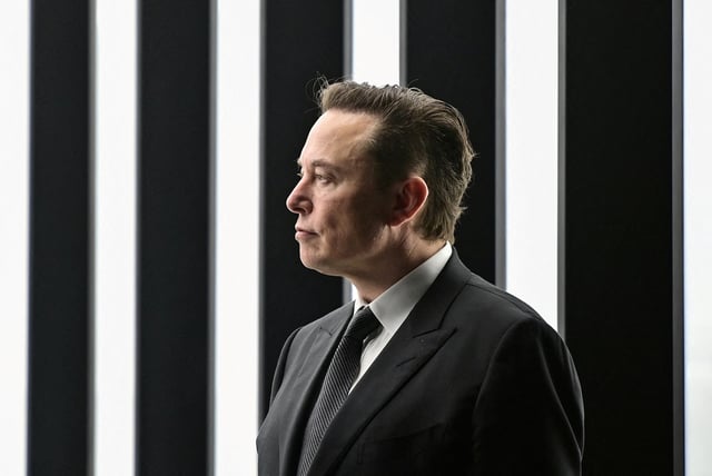 Elon Musk attends the opening ceremony of the new Tesla Gigafactory for electric cars in Gruenheide, Germany, March 22, 2022. Patrick Pleul/Pool via REUTERS/File Photo
