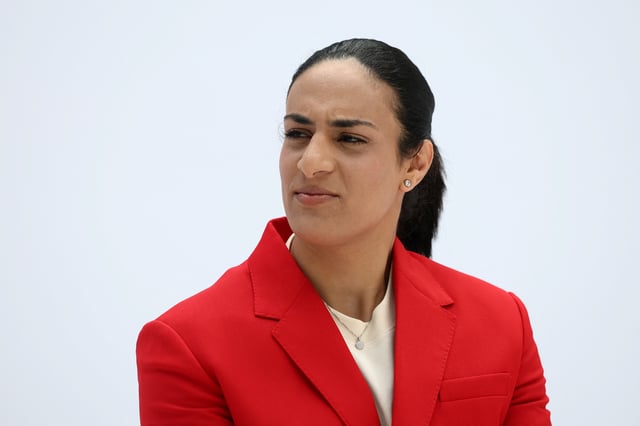 Algerian boxer Imane Khelif attends the ChangeNOW 2025 summit at the Grand Palais in Paris, France, April 25, 2025. REUTERS/Sarah Meyssonnier/File Photo