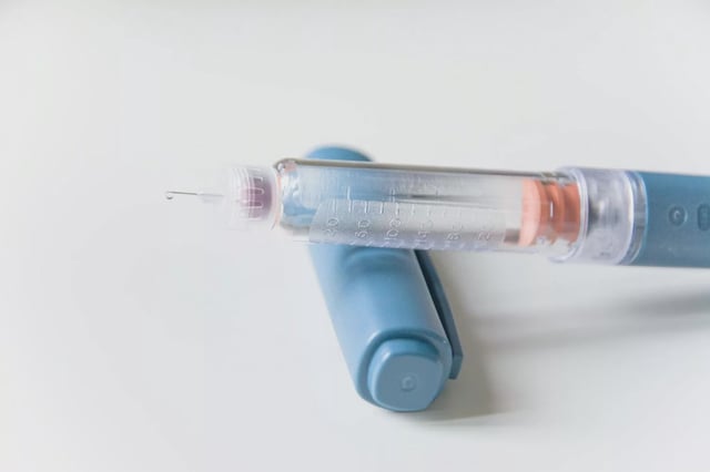 Close-up of injection pen