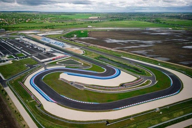 Imagen aérea del circuito de Balanton Park, Hungría.