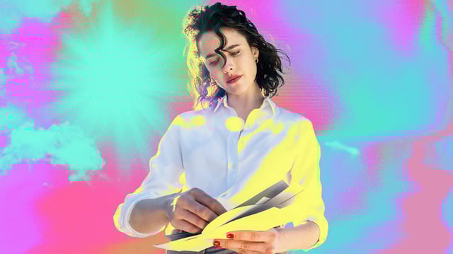 A photo illustration of Margaret Qualley stars as Honey O’Donahue in Honey Don't!