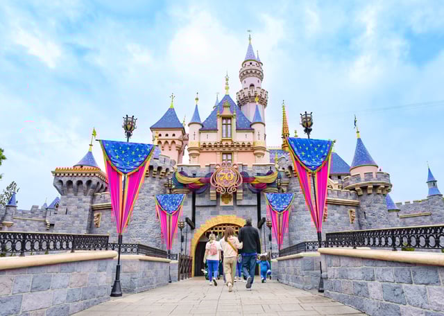 General views of Sleeping Beauty Castle at Disneyland on May 17, 2025 in Anaheim, California