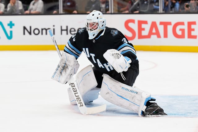 Connor Ingram, Utah Hockey Club (Photo by Jamie Sabau/Getty Images)