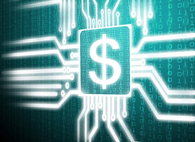 Digital dollar sign design