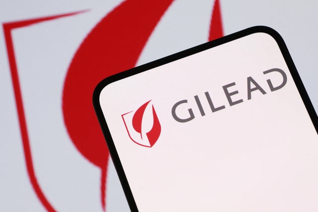 Gilead logo is seen in this illustration taken August 5, 2025. REUTERS/Dado Ruvic/Illustration