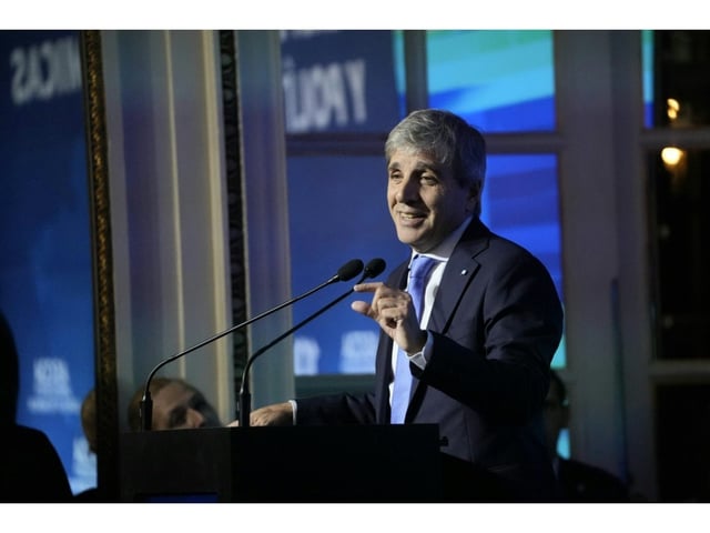 Luis Caputo expuso ante el Consejo de las Américas (Foto NA).