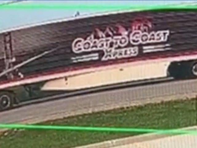  A trailer full of meat and stolen from a parking lot in the 2400 block of Cabana Road East in Windsor is seen in surveillance footage recorded on Aug. 2, 2025.