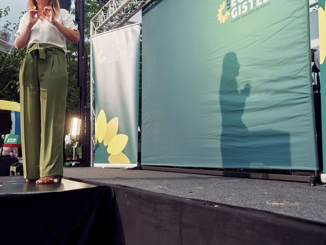 La patronne des Ecologistes, Marine Tondelier, à Strasbourg jeudi.