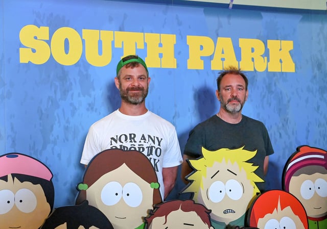 “South Park” creators Matt Stone and Trey Parker attend an event during 2025 San Diego Comic-Con on July 24, 2025.