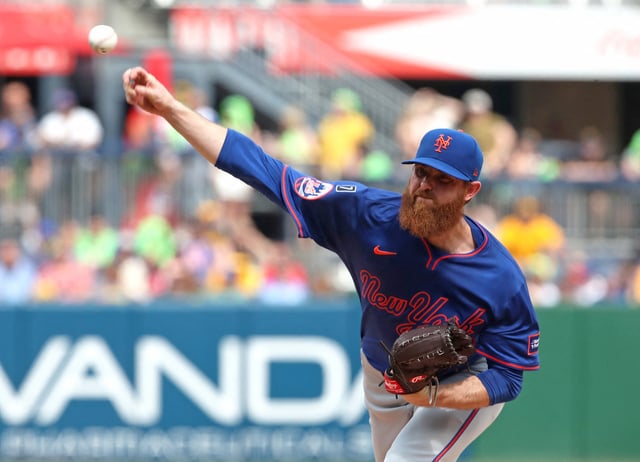 Jun 28, 2025; Pittsburgh, Pennsylvania, USA;  New York Mets starting pitcher Paul Blackburn (58) delivers a pitch against the Pittsburgh Pirates during the first inning at PNC Park. Mandatory Credit: Charles LeClaire-Imagn Images/ File Photo