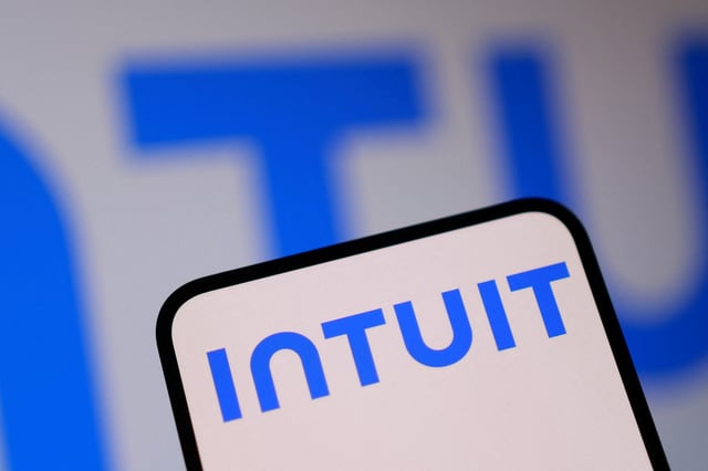 An Intuit logo appears in this illustration taken August 18, 2025. REUTERS/Dado Ruvic/Illustration