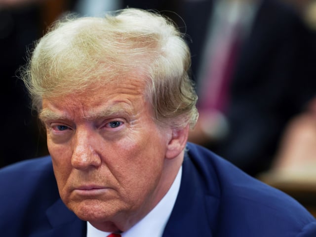 FILE - Former President Donald Trump attends the closing arguments in the Trump Organization civil fraud trial at New York State Supreme Court in the Manhattan borough of New York, Jan. 11, 2024. (Shannon Stapleton/Pool Photo via AP, File)