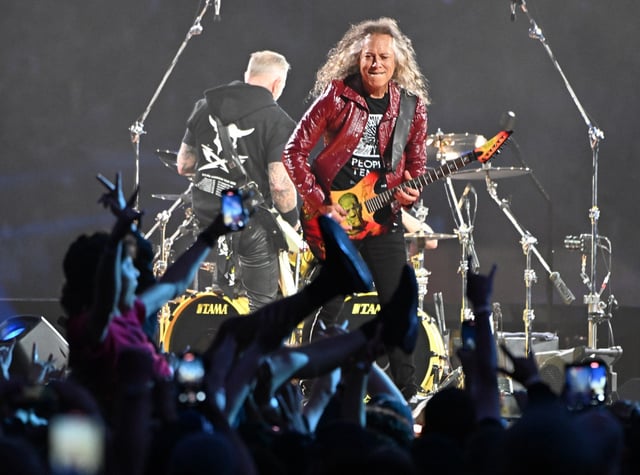 Kirk Hammett of Metallica performs at Levi's Stadium in Santa Clara on June 22. (Chris Riley/Times-Herald)