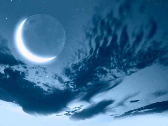 Luna nueva. Foto: ilustración Shutterstock.
