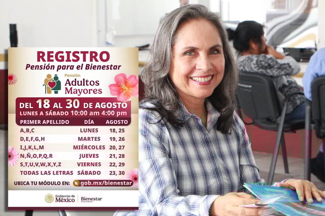 El registro se realiza en los Módulos del Bienestar, en un horario de las 10:00 a las 16:00 horas en todo el país