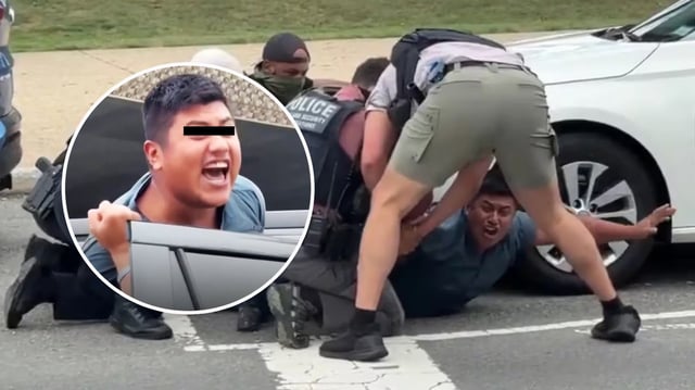 El mexicano Daniel Pérez suplica gritando "yo no soy criminal" a los agentes de Estados Unidos que lo detuvieron por presuntos señalamientos de delitos contra menores. | Captura de video