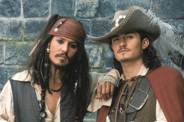 Johnny Depp Orlando Bloom Pirates of the Caribbean