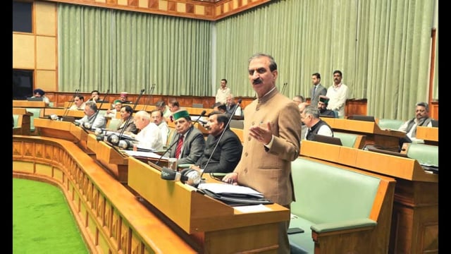Himachal chief minister Sukhvinder Singh Sukhu during monsoon session in Shimla on Thursday. (File)