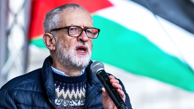 Jeremy Corbyn at a rally in London last year calling for a ceasefire in Gaza. He set up a new party last month
