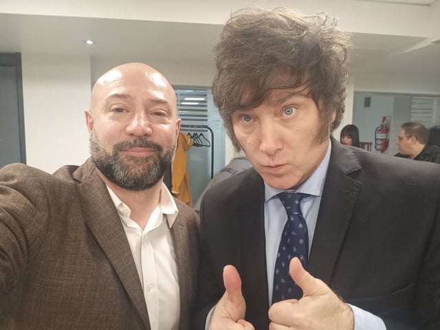 Diego Spagnuolo y Javier Milei