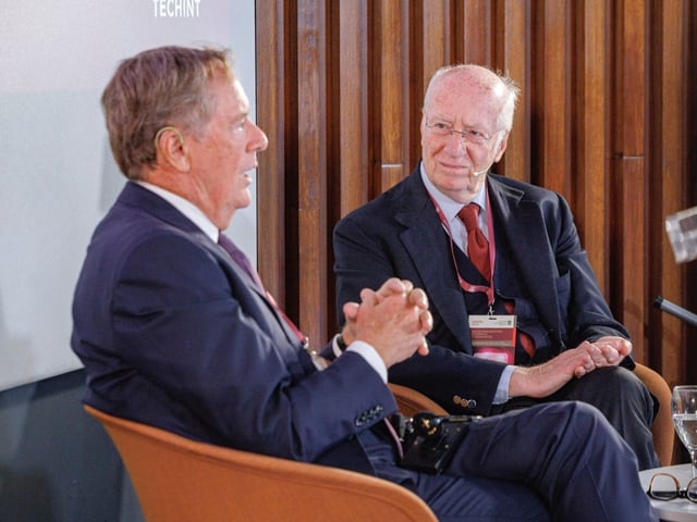 Robert Lighthizer y Paolo Rocca, en el Seminario Internacional del Boletin Techint.