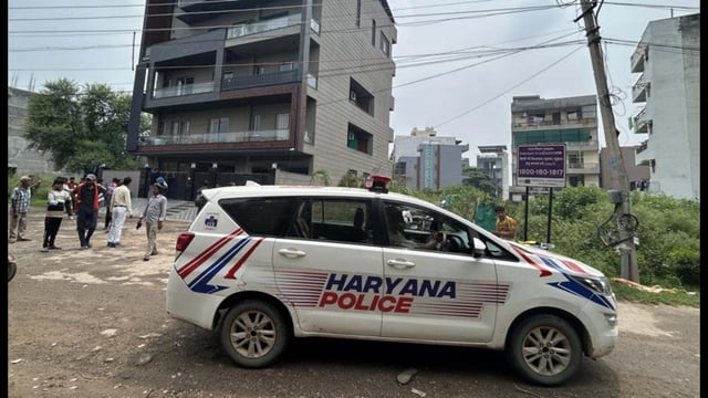 Three masked men fired on YouTuber Elvish Yadav’s residence in Gurugram. (HT PHOTO)