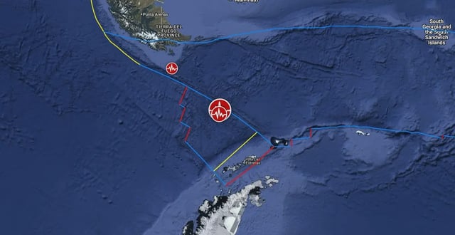 epicenter of m7.5 earthquake drake passage august 22 2025