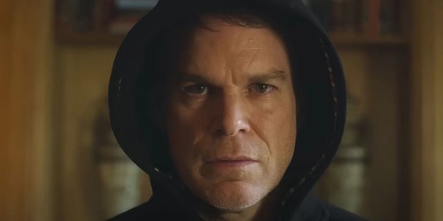 Dexter (Michael C. Hall) wearing a hoodie in 'Dexter: Resurrection'