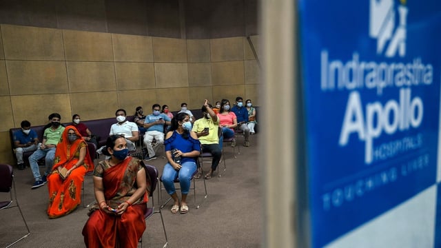 Apollo Hospitals share price jumped more than 5 per cent in the morning session on August 16. (Photo by Prakash SINGH / AFP)