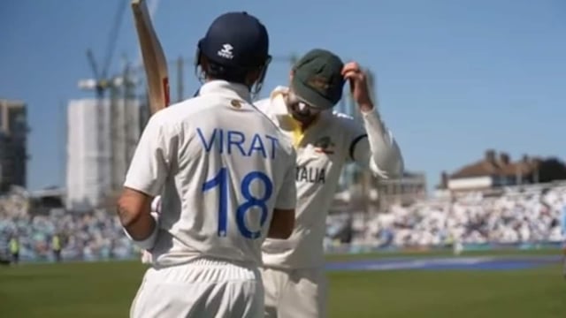 Virat Kohli and Nathan Lyon
