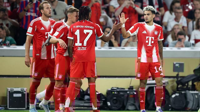 Harry Kane, Joshua Kimmich, Michael Olise und Luis Diaz 