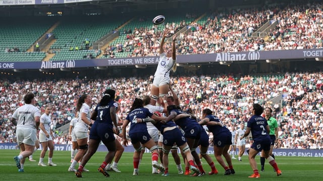 Le match Angleterre/France lors du Tournoi des Six Nations le 26 avril 2025 à Twickenham.
