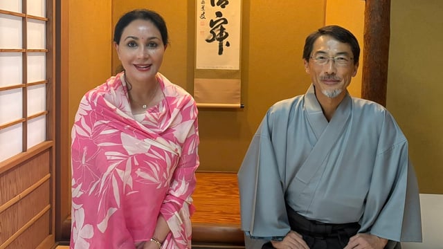 Japan’s Ambassador Ono Keiichi welcomed Rajasthan Deputy CM Diya Kumari with matcha tea.