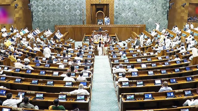 Representational image | Lok Sabha Speaker Om Birla conducts the proceedings of the house during the Monsoon Session of Parliament | ANI