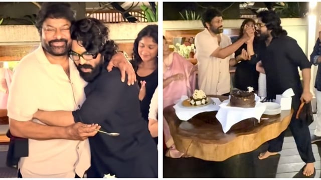 Ram Charan shared a video from Chiranjeevi's birthday celebrations.