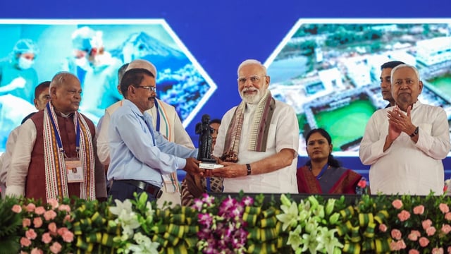 Prime Minister Narendra Modi during a public meeting in Gaya on Friday.
