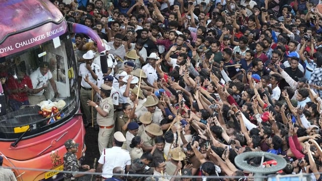 A stampede broke out before RCB's victory parade on June 4, in which 11 people died. (Photo: AP)