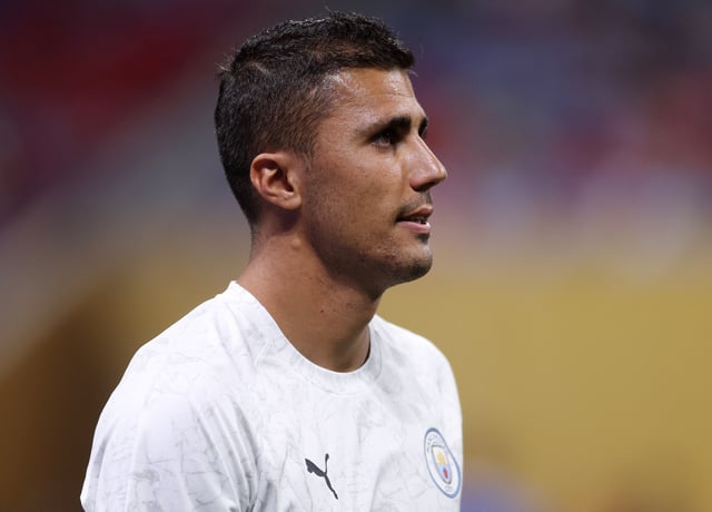 Soccer Football - FIFA Club World Cup - Group G - Manchester City v Al Ain - Mercedes-Benz Stadium, Atlanta, Georgia, U.S. - June 22, 2025 Manchester City's Rodri during the warm up before the match IMAGN IMAGES via Reuters/Brett Davis/File Photo