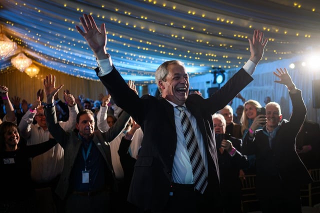 Nigel Farage at a party rally in January 
(Photo: Leon Neal/Getty Images)