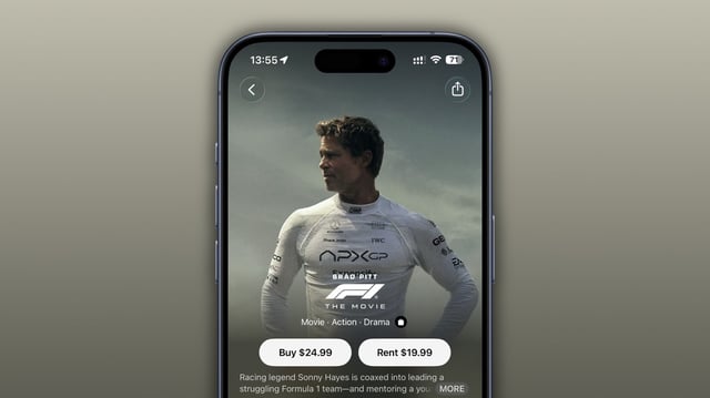 “F1” will eventually stream for free on Apple TV+. Image: Christian Zibreg/iDB/Apple
