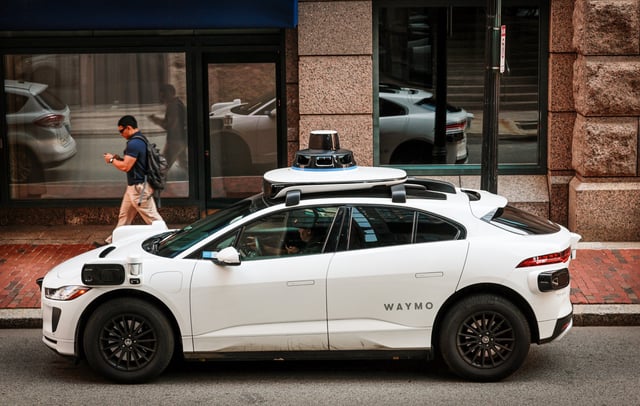 A Waymo vehicle in Boston on July 3, 2025.