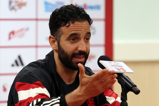 Soccer Football - Friendly - Manchester United Press Conference - Hong Kong Stadium, Hong Kong - May 29, 2025 Manchester United manager Ruben Amorim during a press conference REUTERS/Tyrone Siu/File Photo